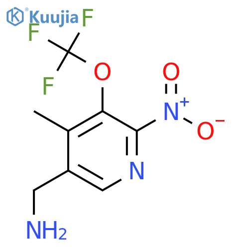 5-(Aminomethyl)-4-methyl-2-nitro-3-(trifluoromethoxy)pyridine structure