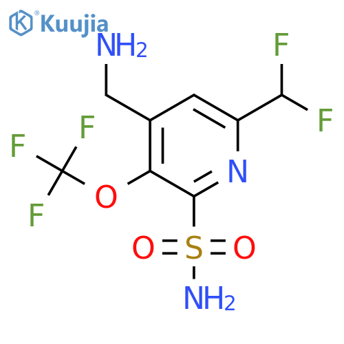 4-(Aminomethyl)-6-(difluoromethyl)-3-(trifluoromethoxy)pyridine-2-sulfonamide structure