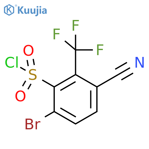 6-Bromo-3-cyano-2-(trifluoromethyl)benzenesulfonyl chloride structure