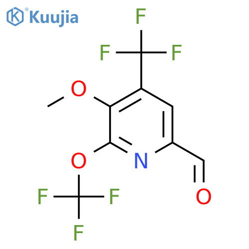 3-Methoxy-2-(trifluoromethoxy)-4-(trifluoromethyl)pyridine-6-carboxaldehyde structure