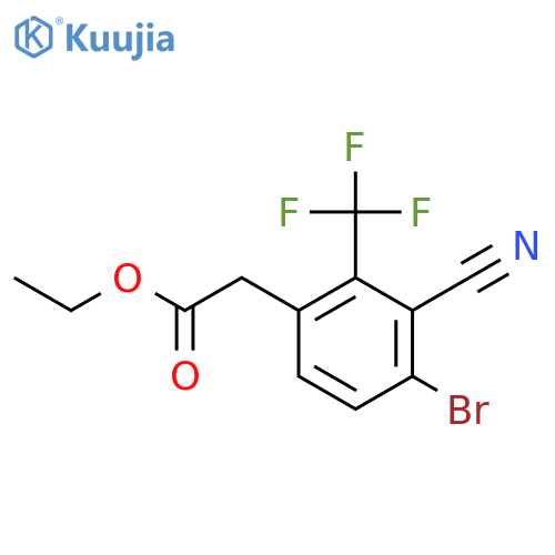 Ethyl 4-bromo-3-cyano-2-(trifluoromethyl)phenylacetate structure