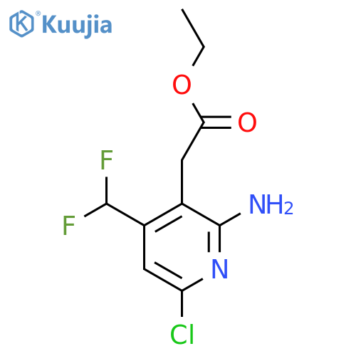 Ethyl 2-amino-6-chloro-4-(difluoromethyl)pyridine-3-acetate structure