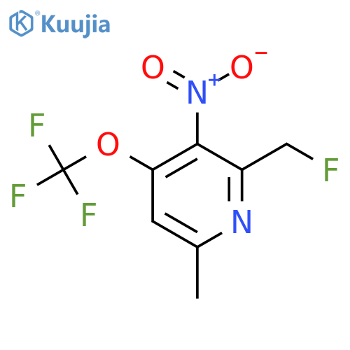 2-(Fluoromethyl)-6-methyl-3-nitro-4-(trifluoromethoxy)pyridine structure