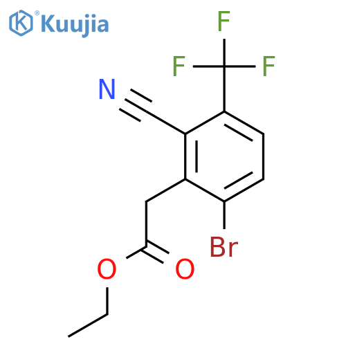 Ethyl 6-bromo-2-cyano-3-(trifluoromethyl)phenylacetate structure