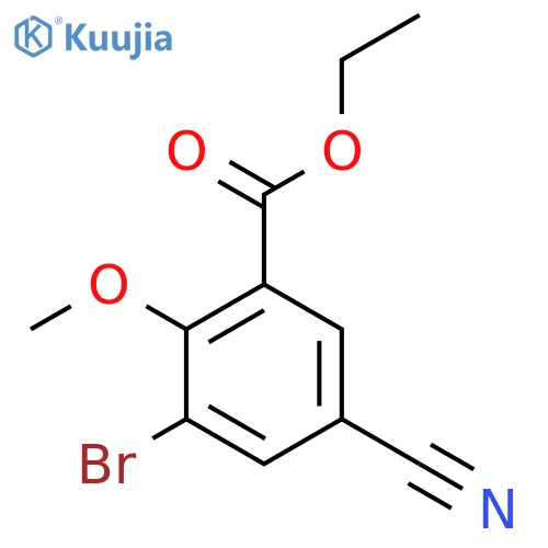 Ethyl 3-bromo-5-cyano-2-methoxybenzoate structure