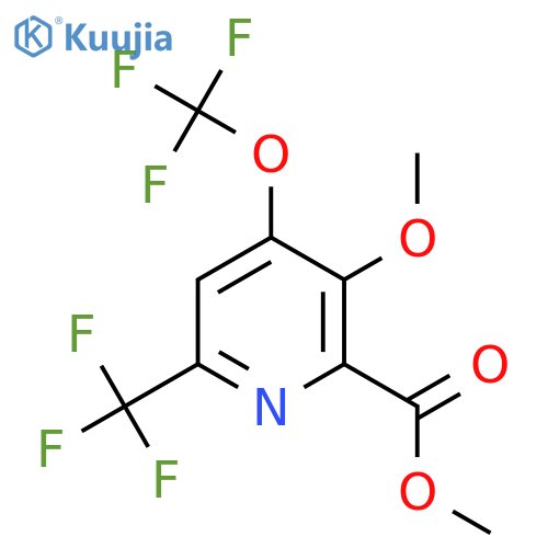 Methyl 3-methoxy-4-(trifluoromethoxy)-6-(trifluoromethyl)pyridine-2-carboxylate structure