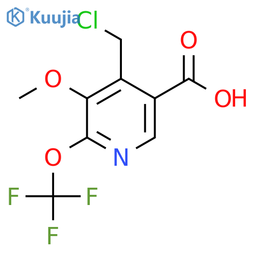 4-(Chloromethyl)-3-methoxy-2-(trifluoromethoxy)pyridine-5-carboxylic acid structure