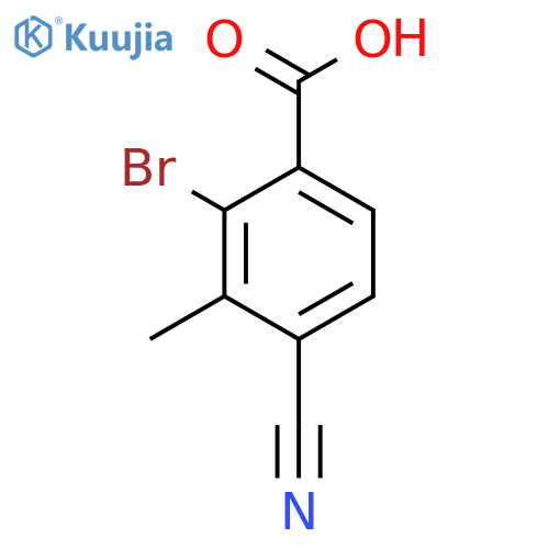 2-Bromo-4-cyano-3-methylbenzoic acid structure