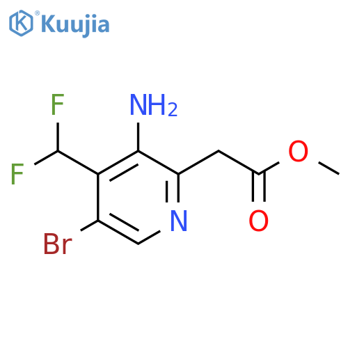 Methyl 3-amino-5-bromo-4-(difluoromethyl)pyridine-2-acetate structure