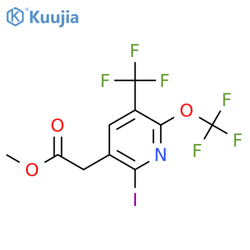 Methyl 2-iodo-6-(trifluoromethoxy)-5-(trifluoromethyl)pyridine-3-acetate structure