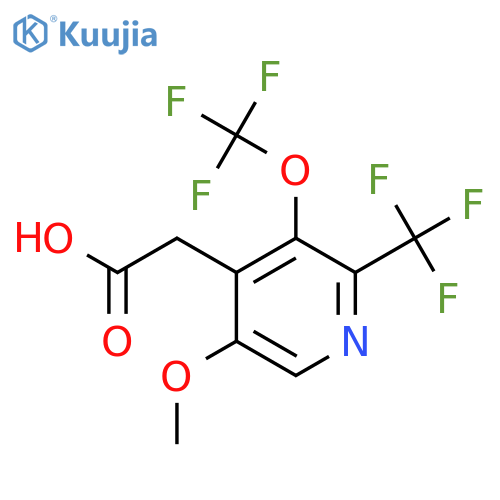 5-Methoxy-3-(trifluoromethoxy)-2-(trifluoromethyl)pyridine-4-acetic acid structure