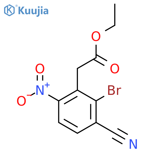 Ethyl 2-bromo-3-cyano-6-nitrophenylacetate structure