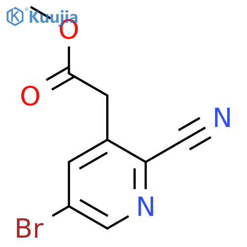 Methyl 5-bromo-2-cyanopyridine-3-acetate structure