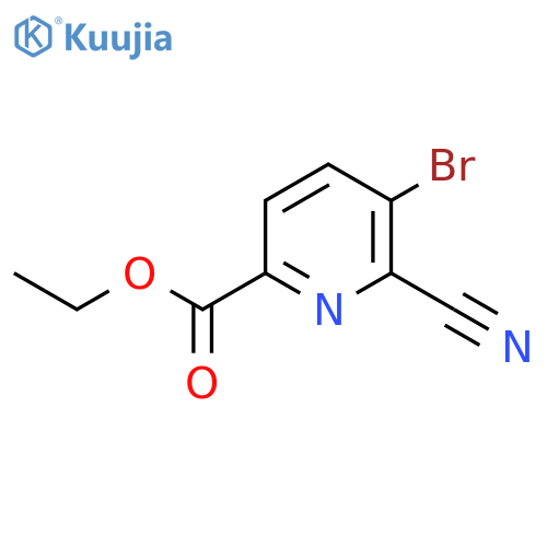 Ethyl 5-bromo-6-cyanopyridine-2-carboxylate structure