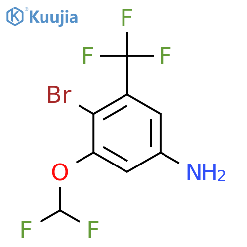 4-Bromo-3-difluoromethoxy-5-(trifluoromethyl)aniline structure