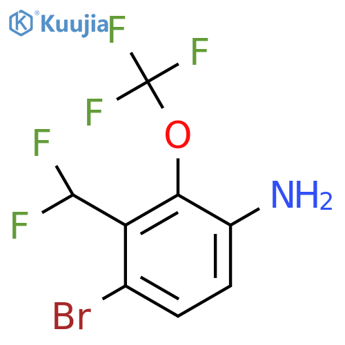 4-Bromo-3-difluoromethyl-2-(trifluoromethoxy)aniline structure