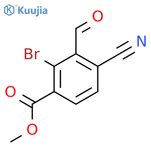 Methyl 2-bromo-4-cyano-3-formylbenzoate structure