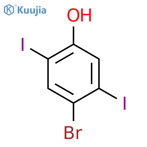 4-Bromo-2,5-diiodophenol structure