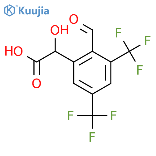 3,5-Bis(trifluoromethyl)-2-formylmandelic acid structure