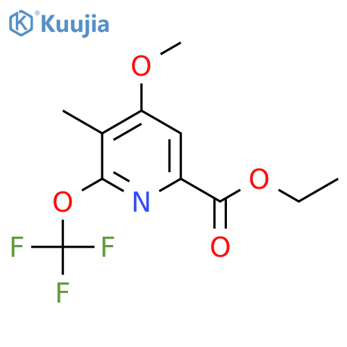 Ethyl 4-methoxy-3-methyl-2-(trifluoromethoxy)pyridine-6-carboxylate structure