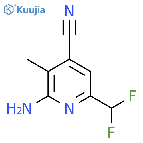 2-Amino-4-cyano-6-(difluoromethyl)-3-methylpyridine structure