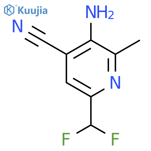 3-Amino-4-cyano-6-(difluoromethyl)-2-methylpyridine structure