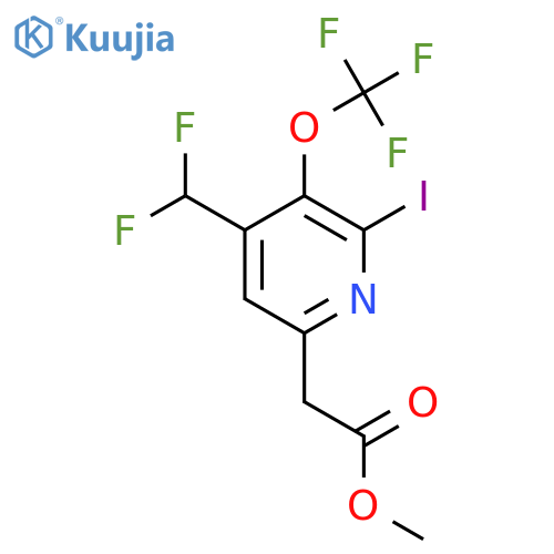 Methyl 4-(difluoromethyl)-2-iodo-3-(trifluoromethoxy)pyridine-6-acetate structure
