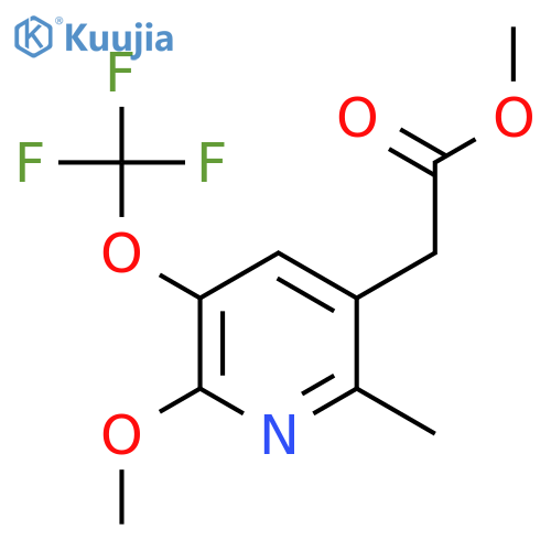 Methyl 2-methoxy-6-methyl-3-(trifluoromethoxy)pyridine-5-acetate structure