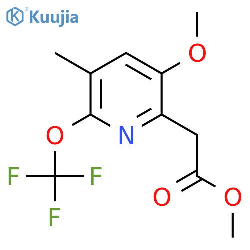 Methyl 3-methoxy-5-methyl-6-(trifluoromethoxy)pyridine-2-acetate structure