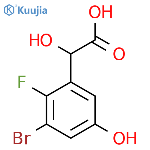 3-Bromo-2-fluoro-5-hydroxymandelic acid structure