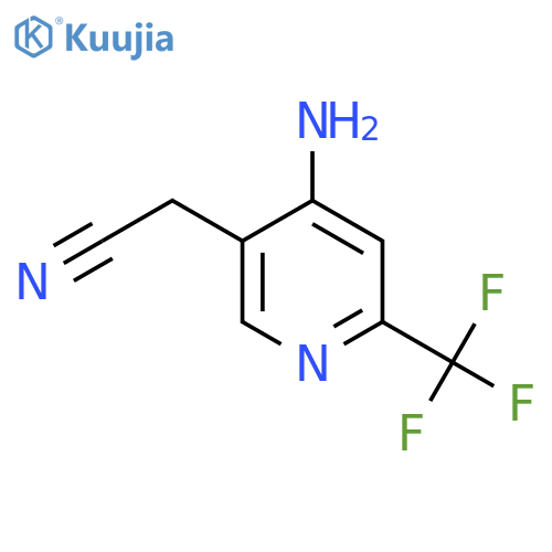 4-Amino-2-(trifluoromethyl)pyridine-5-acetonitrile structure