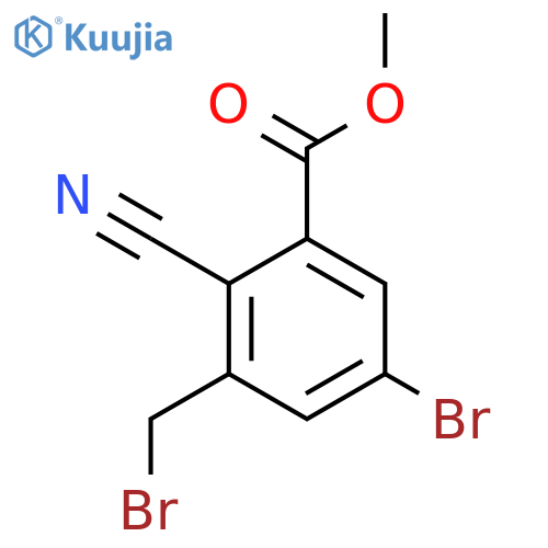 Methyl 5-bromo-3-bromomethyl-2-cyanobenzoate structure
