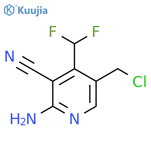 2-Amino-5-(chloromethyl)-3-cyano-4-(difluoromethyl)pyridine structure