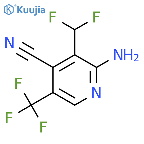 2-Amino-4-cyano-3-(difluoromethyl)-5-(trifluoromethyl)pyridine structure
