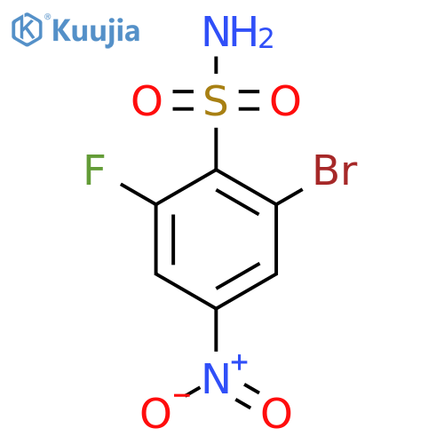 2-Bromo-6-fluoro-4-nitrobenzenesulfonamide structure