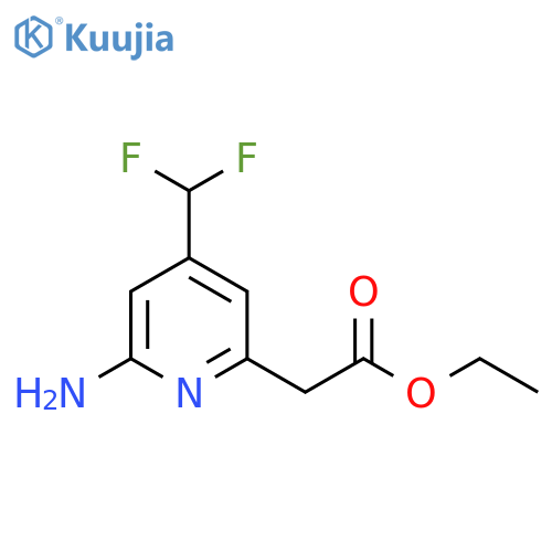Ethyl 2-amino-4-(difluoromethyl)pyridine-6-acetate structure