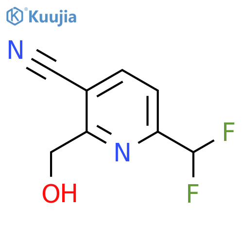 3-Cyano-6-(difluoromethyl)pyridine-2-methanol structure