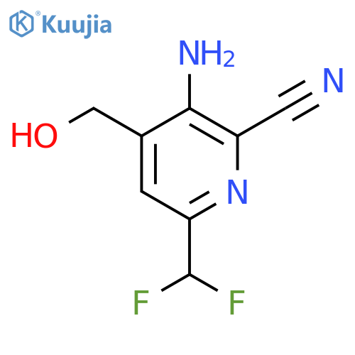 3-Amino-2-cyano-6-(difluoromethyl)pyridine-4-methanol structure