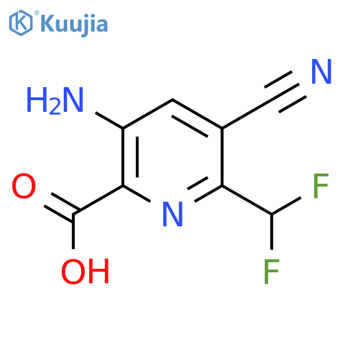 3-Amino-5-cyano-6-(difluoromethyl)pyridine-2-carboxylic acid structure