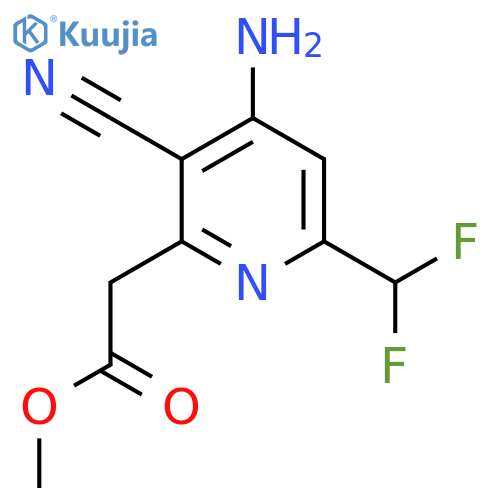 Methyl 4-amino-3-cyano-6-(difluoromethyl)pyridine-2-acetate structure