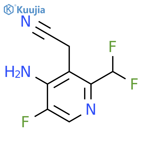 4-Amino-2-(difluoromethyl)-5-fluoropyridine-3-acetonitrile structure