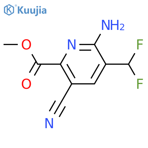 Methyl 2-amino-5-cyano-3-(difluoromethyl)pyridine-6-carboxylate structure