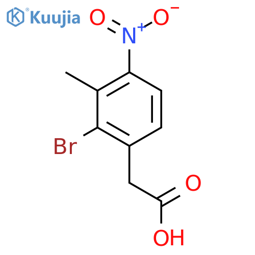 2-Bromo-3-methyl-4-nitrophenylacetic acid structure