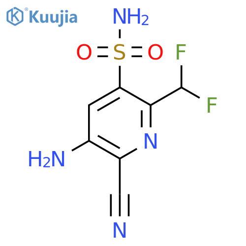 3-Amino-2-cyano-6-(difluoromethyl)pyridine-5-sulfonamide structure