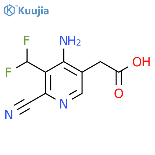 4-Amino-2-cyano-3-(difluoromethyl)pyridine-5-acetic acid structure