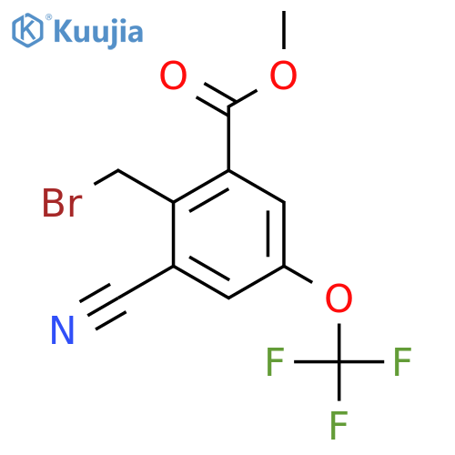 Methyl 2-bromomethyl-3-cyano-5-(trifluoromethoxy)benzoate structure