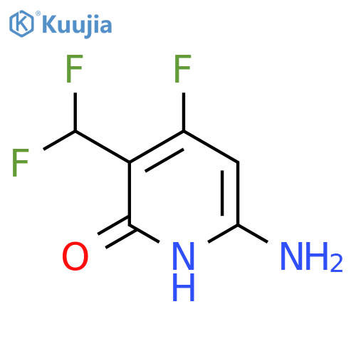 6-Amino-3-(difluoromethyl)-4-fluoro-2-hydroxypyridine structure