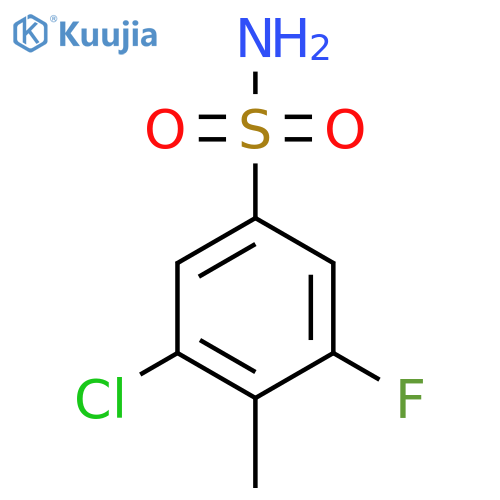 3-Chloro-5-fluoro-4-methylbenzenesulfonamide structure