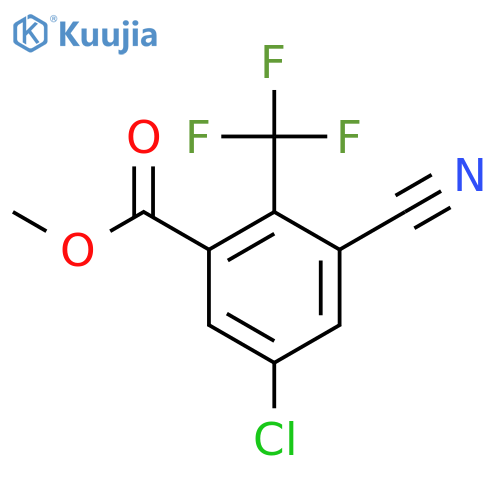 Methyl 5-chloro-3-cyano-2-(trifluoromethyl)benzoate structure