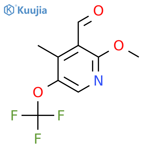 2-Methoxy-4-methyl-5-(trifluoromethoxy)pyridine-3-carboxaldehyde structure